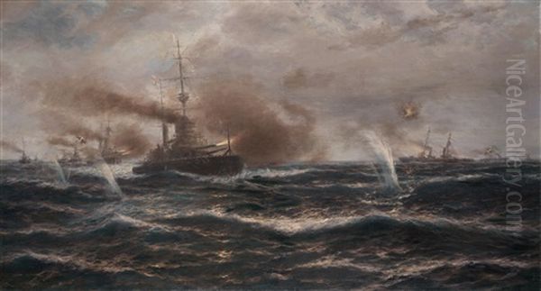 The End Of The Battle Oil Painting by Thomas Rose Miles