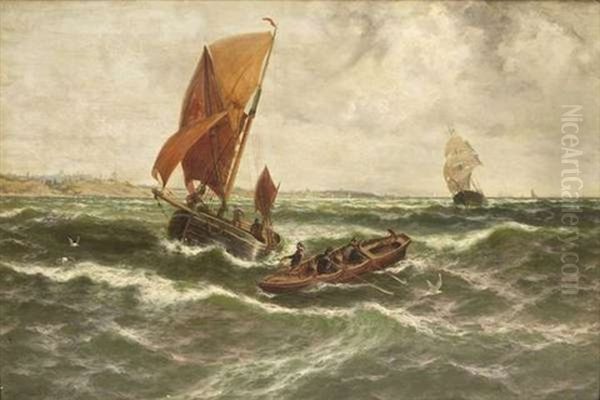 Looking Out For A Tow, Coast Of Essex by Thomas Rose Miles