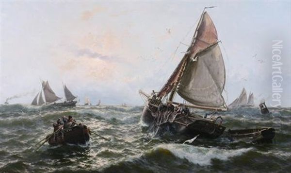 North Sea Travelers Oil Painting by Thomas Rose Miles