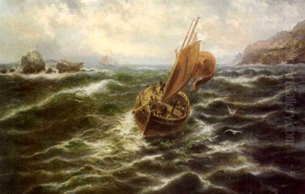 To Sea From The Firth Of Loman Oil Painting by Thomas Rose Miles