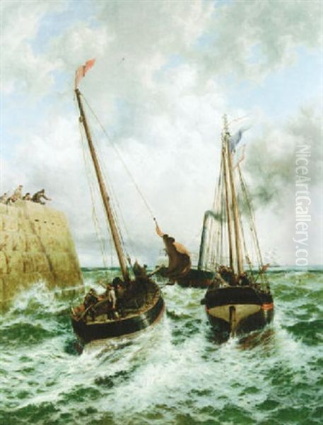 Bound For The North Sea Oil Painting by Thomas Rose Miles