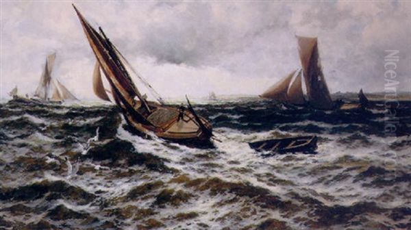 In Rough Waters Oil Painting by Thomas Rose Miles