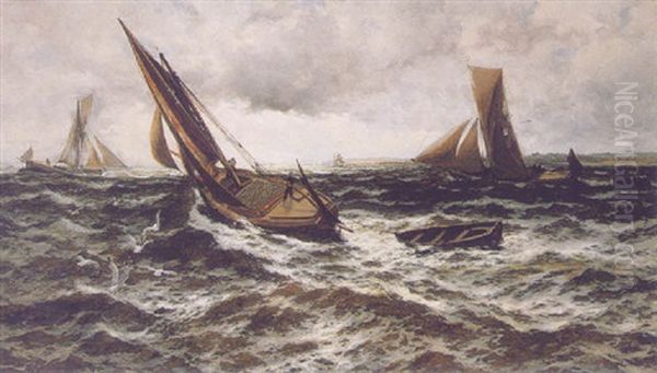 In Rough Waters Oil Painting by Thomas Rose Miles