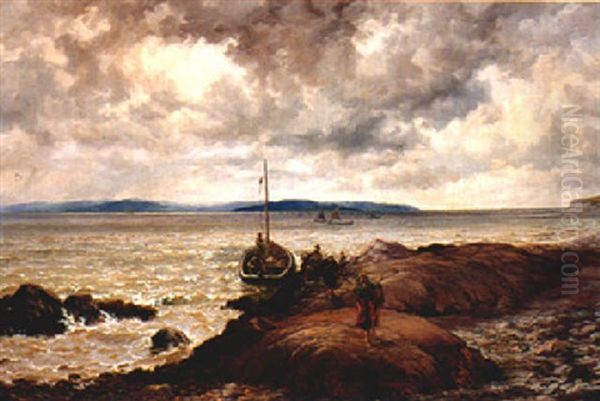 The Ferry Crossing Oil Painting by Thomas Rose Miles