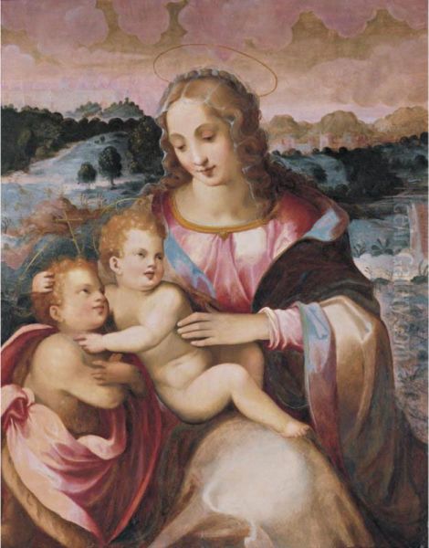 Madonna And Child With The Young Saint John The Baptist Oil Painting by Niccolo Betti