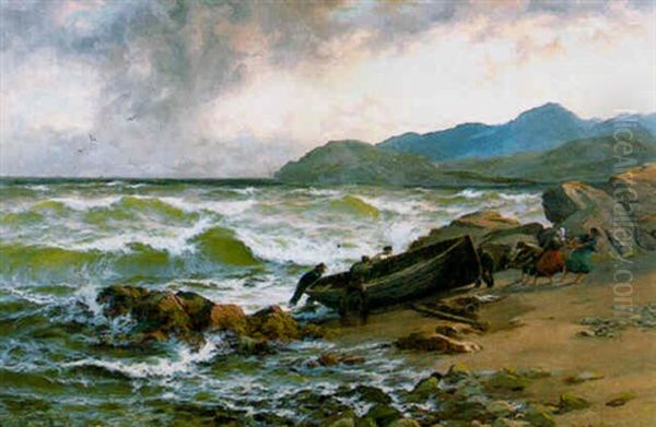 Evening, Carhlas Bay, Connemara Oil Painting by Thomas Rose Miles