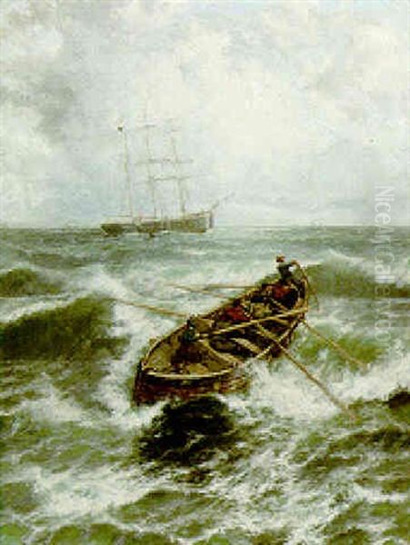 A Whale-boat From The Barque Oil Painting by Thomas Rose Miles