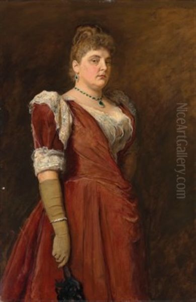 Portrait Of Mrs Charles Wertheimer Oil Painting by John Everett Millais