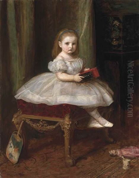 Portrait Of Miss Davison Oil Painting by John Everett Millais