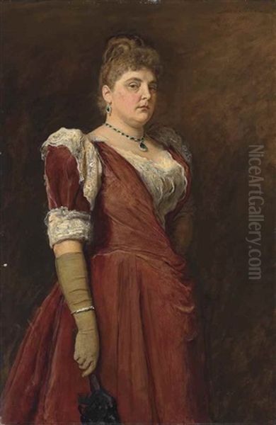 Portrait Of Mrs Charles Wertheimer Oil Painting by John Everett Millais