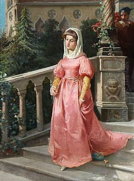 A Young Woman In Venice Oil Painting by John Everett Millais