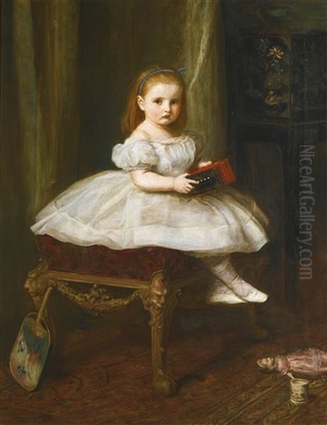 Portrait Of Miss Davison Oil Painting by John Everett Millais