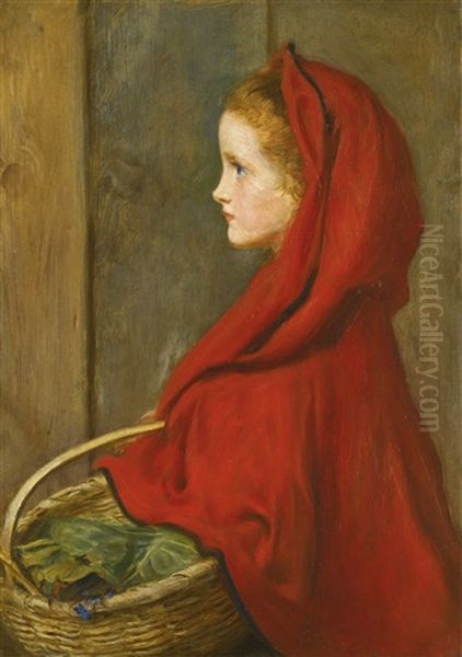 Red Riding Hood Oil Painting by John Everett Millais