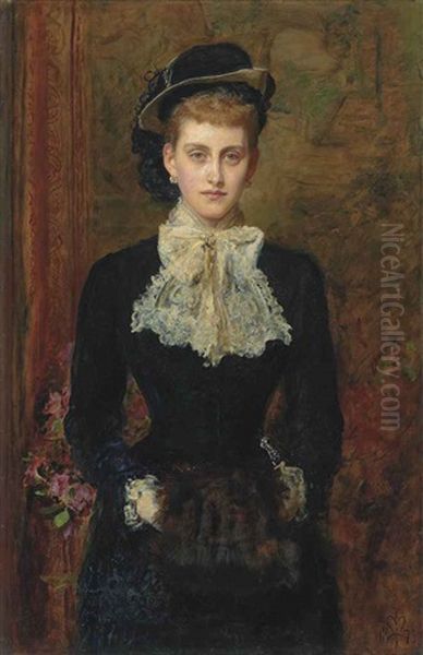 Countess De Pourtales, The Former Mrs Sebastian Schlesinger Oil Painting by John Everett Millais