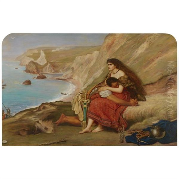 The Romans Leaving Britain Oil Painting by John Everett Millais