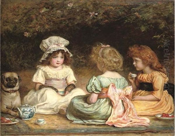 Afternoon Tea (or The Gossips) Oil Painting by John Everett Millais