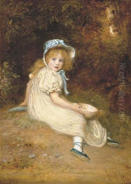 Little Miss Muffet Oil Painting by John Everett Millais