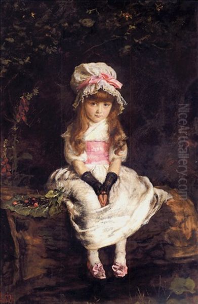 Cherry Ripe Oil Painting by John Everett Millais