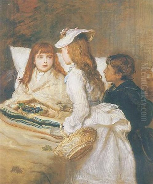 Getting Better Oil Painting by John Everett Millais