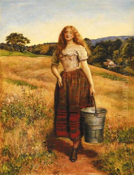 The Farmer's Daughter Oil Painting by John Everett Millais