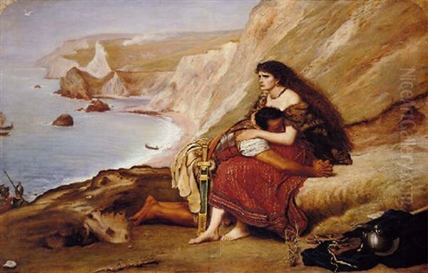 The Romans Leaving Britian Oil Painting by John Everett Millais