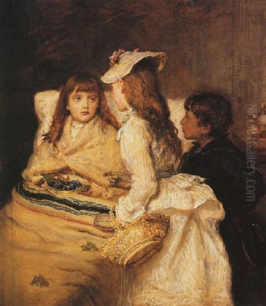 Getting Better Oil Painting by John Everett Millais