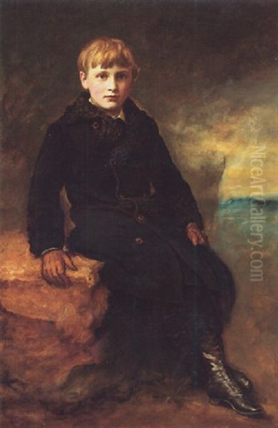 Portrait Of Cecil Webb (the Prout Webb Boy) Oil Painting by John Everett Millais