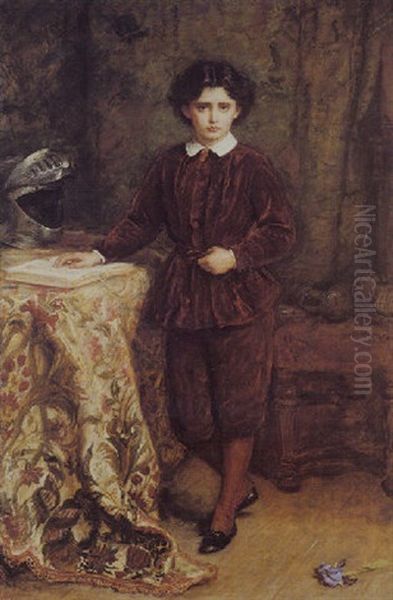 The Brown Boy - Master Liddell, Son Of Charles Liddell Esq. Oil Painting by John Everett Millais