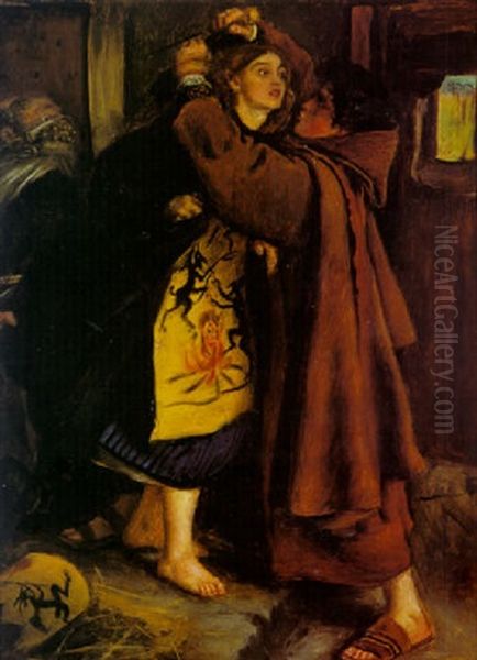 Escape Of The Heretic Oil Painting by John Everett Millais