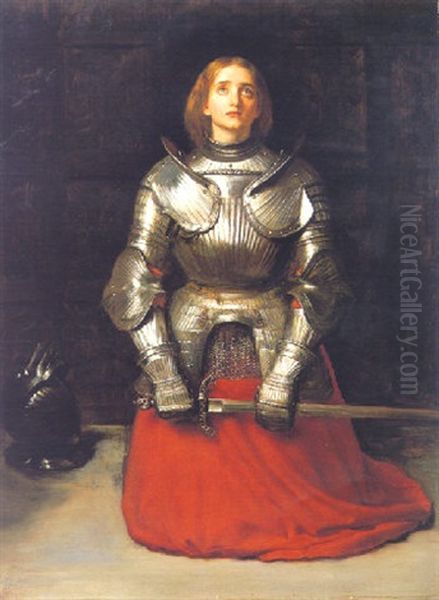 Joan Of Arc Oil Painting by John Everett Millais