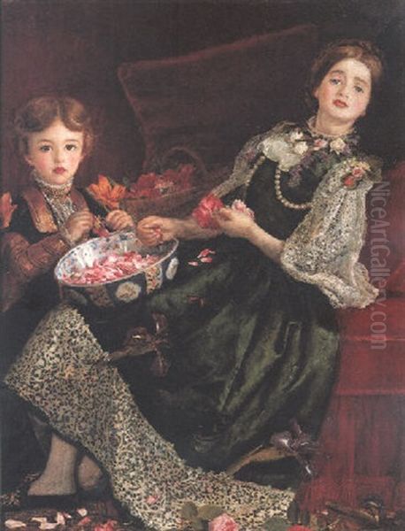 Pot Pourri Oil Painting by John Everett Millais