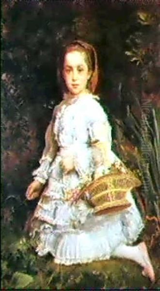 Portrait Of Gracia Lees, Daughter Of T.evans Lees, Esq. Oil Painting by John Everett Millais