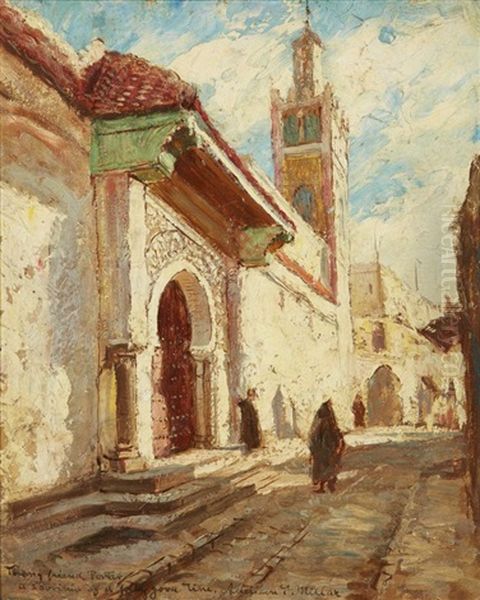 The Mosque Door Tanger Oil Painting by Addison Thomas Millar