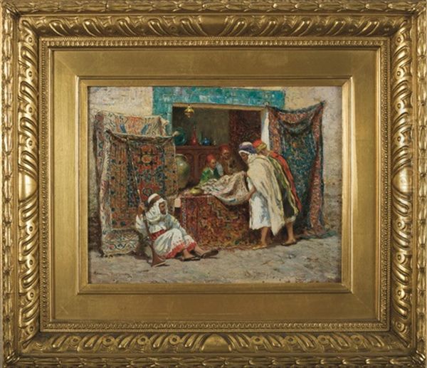 Rug Market, Algiers Oil Painting by Addison Thomas Millar