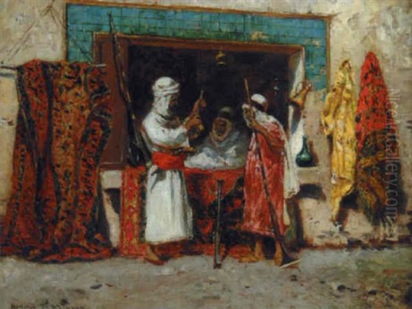 Middle Eastern Bazaar Oil Painting by Addison Thomas Millar