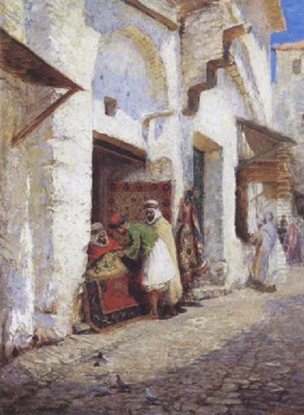 Le Marchand De Tapis Oil Painting by Addison Thomas Millar