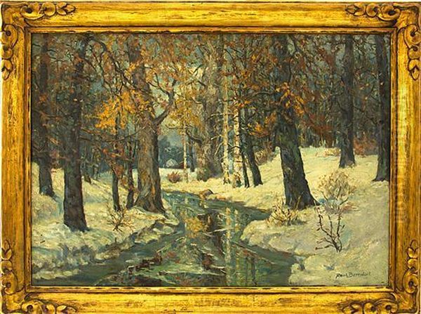 Winter Landscape Oil Painting by Paul John Bettinger