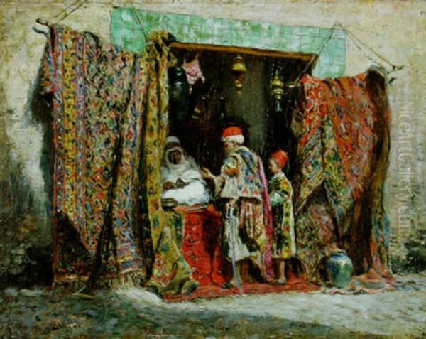 Rug Shop, Alger Oil Painting by Addison Thomas Millar