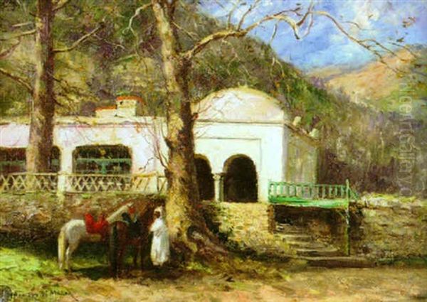 A Wayside Rest Oil Painting by Addison Thomas Millar