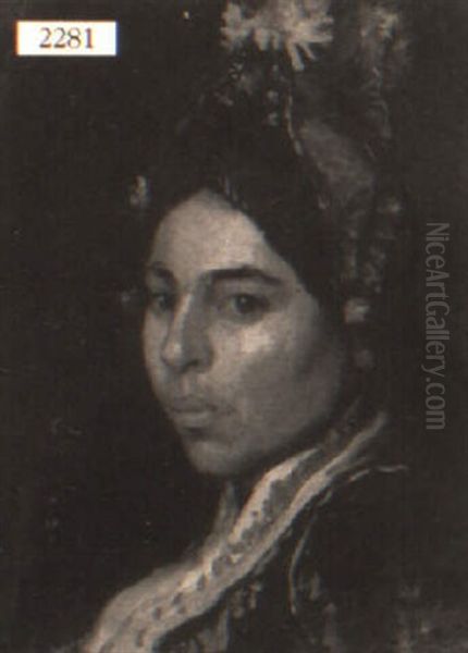 Portrait Of A Spanish Woman Oil Painting by Addison Thomas Millar