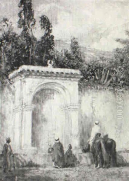 The Fountain, St. Eugene Oil Painting by Addison Thomas Millar