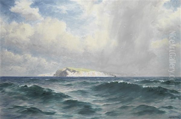 A View Thought To Be Of The Island Of Sark Oil Painting by James H.C. Millar