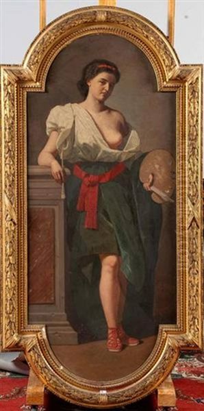 Allegorie De La Peinture Oil Painting by Alfred Jacob Miller