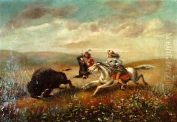 Last Buffalo Oil Painting by Alfred Jacob Miller