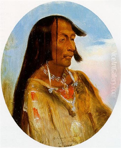 Schim-a-co-che, Crow Chief Oil Painting by Alfred Jacob Miller