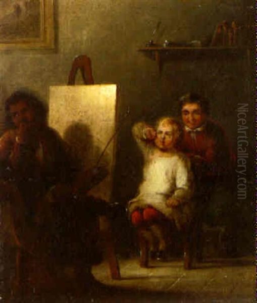 The Impatient Sitter Oil Painting by Alfred Jacob Miller