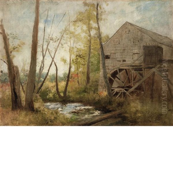 Old Mill Oil Painting by Charles Henry Miller