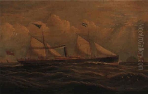 The Steamship The Queen Oil Painting by Charles Keith Miller