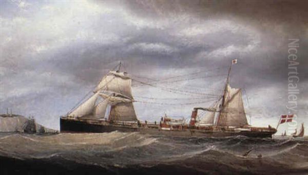 The Steamship Freja Oil Painting by Charles Keith Miller