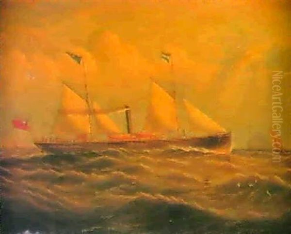 Steamship The Queen Oil Painting by Charles Keith Miller